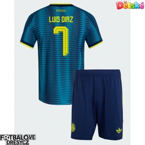 Kolumbie Luis Diaz #7 Dětské Venkovní dres komplet MS 2026 Krátký Rukáv (+ trenýrky)